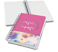 Sigel Cuaderno espiral JN609 – 16,8 x 21,5 cm, punteado, tapa dura, motivo batik rosa/amarillo/azul
