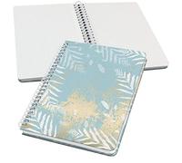 SIGEL JN614 Cuaderno de notas, A5, punteado, cubierta rígida, 120 páginas FSC | para lettering y bullet journal | azul claro/blanco/oro - Jolie