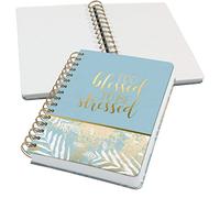 SIGEL JN615 Cuaderno de notas, A5, punteado, cubierta rígida, 240 páginas FSC | para lettering y bullet journal | azul claro/blanco/oro - Jolie