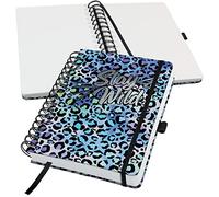 SIGEL JN652 Cuaderno de notas, A5, liso, cubierta rígida, 240 páginas FSC | para lettering y bullet journal | azul/púrpura/negro - Jolie