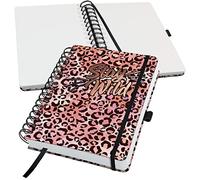 SIGEL JN653 Cuaderno de notas, A5, punteado, cubierta rígida, 240 páginas FSC | para lettering y bullet journal | rosa/albaricoque/negro - Jolie