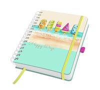Sigel JN655 Cuaderno de notas, A5, punteado, cubierta rígida, 240 páginas FSC | para lettering y bullet journal | rosa/arena/amarillo/aqua - Jolie