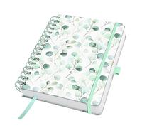 SIGEL JN656 Cuaderno de notas, A5, liso, cubierta rígida, 240 páginas FSC | para lettering y bullet journal | verde claro/menta/blanco - Jolie