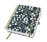Sigel JN657 Cuaderno de notas, A5, punteado, cubierta rígida, 240 páginas FSC | para lettering y bullet journal | verde menta/negro/oro - Jolie