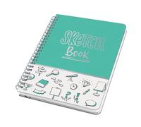 SIGEL JN698 Cuaderno de notas, A5, punteado, cubierta rígida, 120 páginas FSC | para lettering y bullet journal | menta/negro/blanco - Jolie