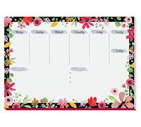 SIGEL JS100 - Planificador semanal de papel A3, 30 hojas, vegano, hecho de papel sostenible, Jolie Flower Love