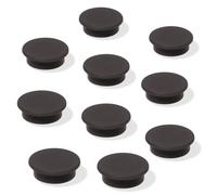 SIGEL MU196 Imanes para pizarras blancas, pizarras magnéticas, neveras, sujeción fuerte, negro, Ø 25 mm, 10 unidades.