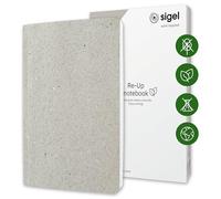 SIGEL RU200 Libreta Re-Up - aprox A5 - cuadriculado - tapa blanda - blanco cal - 100 p - Certificación vegana NCP