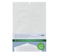 Sigel Fundas transparentes dobles SM182 – A4 plegado – 10 unidades