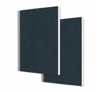 SIGEL SN120/2 Cuaderno A5 rayado, tapa blanda, 200 páginas, papel reciclado 80 g/m², FSC, vegano, black/anthracite, pack de 2 - Quicknote