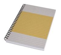 Sigel SN500 Cuaderno espiral A5 rayado, tapa blanda, 160 páginas, papel reciclado 80 g/m², FSC, vegano, yellow/grey - Quicknote