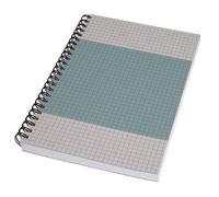 Sigel SN600 Cuaderno espiral A5 cuadriculado, tapa blanda, 160 páginas, papel reciclado 80 g/m², FSC, vegano, blue/grey - Quicknote