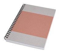 SIGEL SN700 Cuaderno espiral A5 punteado, tapa blanda, 160 páginas, papel reciclado 80 g/m², FSC, vegano, coral/grey - Quicknote