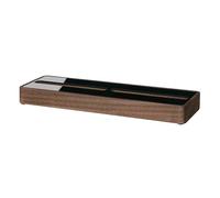 SIGEL VA203 Tarjetero para tarjetas de visitas de nogal macizo, 20,6 x 2,2 x 6,3 cm, caben hasta 60 tarjetas