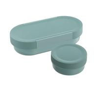 SIGG Juego de fiambrera Lumo L Morning Blue - Panera con lata extra - Fiambrera ligera - 2 en 1 - Sin BPA - Azul - 1 L