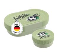 SIGG Lumo Football Splash - Fiambrera con lata extra para niños, 2 en 1, sin BPA, color verde, 0,8 L