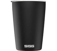 Sigg Neso Cup Black Taza térmica (0.3 L), vaso reutilizable sin sustancias nocivas y con aislamiento de doble pared, taza de café de acero inoxidable 18/8