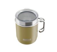 SIGG - Taza térmica - Camp Travel Mug Caramel Sand 0.36 L | Con tapa de Tritán y asa, 3h caliente & 10h frío, Apta para lavavajillas, Sin BPA, 90 % reciclado, Beige oscuro