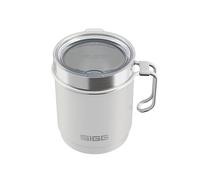 SIGG - Taza térmica de acero inoxidable - Camp Travel Mug Snow White 0.36 L | Con tapa de Tritán y asa, 3h caliente & 10h frío, Apta para lavavajillas, Sin BPA, 90 % reciclado, Blanco