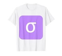 Sigma minúscula - Decimoctava Letra del Alfabeto Griego Camiseta gráfica económica, Hombre, Blanco, M
