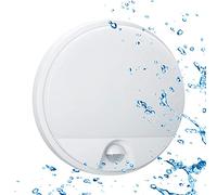 Sigmaled lighting - Aplique 10W con SENSOR de movimiento PIR - Impermeable IP54 - Luz Blanca Cálida 3000K - 900 Lumen - Lampara REDONDA resistente al agua - Ideal para uso Exterior o Interior