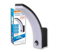 Sigmaled lighting - Aplique Pared Exterior IP65, Foco LED Exterior con Sensor de Movimiento Crepuscular (Desconectable), Lampara LED 3 Intensidades seleccionables 20W 15W 12W, Luz Cálida, Negra