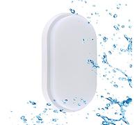 Sigmaled lighting - Plafón led 15W - Impermeable IP54 - Luz Blanca Cálida 3000K - 1350 Lumen - Plafón y aplique OVAL resistente al agua - Ideal para uso Exterior o Interior