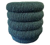Signature - Puff de mesa giratorio en tejido bouclé verde BIBENDUM - Verde