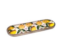 SIGNES GRIMALT Bandeja Alargada de Madera Mango Decorativa Limones