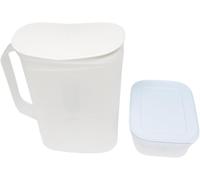 Signoraware Joven Welle - Jarra de agua (1,65 L, a prueba de fugas, 1650 ml, cristal de hielo, 450 ml), color blanco