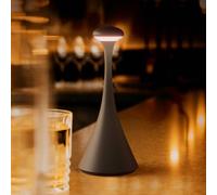Sigor Lámpara de mesa LED recargable Nudrop mini, negra, IP54, atenuable
