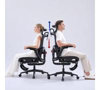 SIHOO B300 Pro Silla de Oficina ergonómica y cómoda con reposapiés, Silla de Ordenador de Malla con reposabrazos 6D abatibles 360°, reclinable hasta 135° - Negro