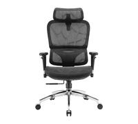 SIHOO M56B - Silla de oficina ergonómica, Silla de oficina alta. Apoyo lumbar dinámico 3D, reposacabezas y reposabrazos ajustables 3D, superficie de asiento de malla transpirable negra. - Nuevo