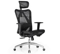 SIHOO M57 Silla Oficina Ergonómica De Malla, Soporte Lumbar, 150 Kg, Negro | Reposacabezas Ajustable, Reposabrazos 3D, Malla Transpirable de Respaldo Alto, Bloqueo Inclinación, Base Aluminio Reforzada