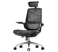 SIHOO M59AS Silla de Oficina Ergonómica con Reposabrazos 3D Plegables, Respaldo Doble y Soporte Lumbar Dinámico, Silla de Malla para Oficina en Casa(Negro)