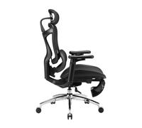 SIHOO Silla de Oficina ergonómica Soporte Lumbar dinámico, reposabrazos 3D, Respaldo Ajustable y reposapiés para Mayor Comodidad, Silla de Escritorio Negro(Se envía en Dos Paquetes Separados)