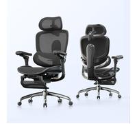 SIHOO Silla de Oficina para Escritorio, ergonómica, giratoria, para Ordenador, Gaming, para Adultos, con Soporte Lumbar, Malla, reposabrazos abatibles, Regulable, con reposapiés