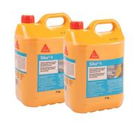 Sika 1a, Aditivo impermeabilizante, listo para su uso, para mortero y hormigón, sin cloruros, Amarillo, 5L (Paquete de 2)