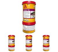 SIKA - Adhesivo Epoxi - Estructural y bicomponente - Sikadur-32+ gris - Construcción - Pegado, fijación y anclaje - Soportes secos o húmedos - 1 kg (Paquete de 4)
