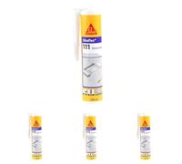 SIKA - Adhesivo y sellador flexible - Sikaflex-111 Stick & Seal - Negro - Masilla multiuso - Suporte multiple - Interiores y exteriores - Superficies humedas - 290ml (Paquete de 4)