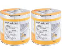 SIKA - Banda autoadhesiva bituminosa Multiseal - Aluminio - Soporte múltiple - Para reparación de cubiertas y fisuras en edificios - 10m x 150mm (Paquete de 2)