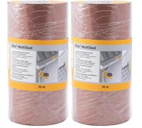 SIKA - Banda autoadhesiva bituminosa Multiseal - Terracota - Soporte múltiple - Para reparación de cubiertas y fisuras en edificios - 10m x 300mm (Paquete de 2)