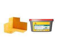 SIKA, Cinta Sellante Impermeable para Puentear Fisuras, Interior y Exterior, 25 m + SIKA, Membrana Impermeabilizante, Gris Claro, Lista al Uso para Aplicar en Baños y Duchas, 7 kg