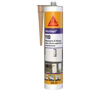 SIKA - Sellador de silicona para construcción - SikaSeal-110 Carpintería & Acristalamiento beige piedra - Junta de carpintería/acristalamiento - Exterior/Interior - 300 ml