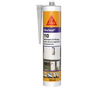 SIKA - Sellador de silicona para construcción - SikaSeal-110 Carpintería y acristalamiento transparente - Junta de carpintería y acristalamiento - Exterior/Interior - 300 ml