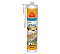 SIKA - Sellador de silicona sanitaria - SikaSeal-181 Cocina negra - Realización de juntas - Especial cocinas - Interior/Exterior - Larga duración - 300 ml