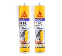 Sikaflex 11 FC Purform, Blanco, Masilla adhesiva multiusos, sellado y pegado, Sellador poliuretano multisoportes, interior y exterior, 300ml (Paquete de 2)