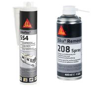 Sikaflex 554 Caravan Negro O Blanco 300Ml Adhesivo, SikaRemover 208 400Ml