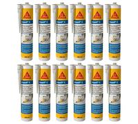 Sikasil C - Sellador de silicona para juntas sanitarias y de construcción, cartucho de 300 ml, color blanco