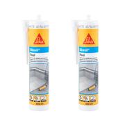 Sikasil Pool, Blanco, Sellador de Silicona neutra para juntas en piscinas, Alta resistencia al cloro y antifungicida, 300ml (Paquete de 2)